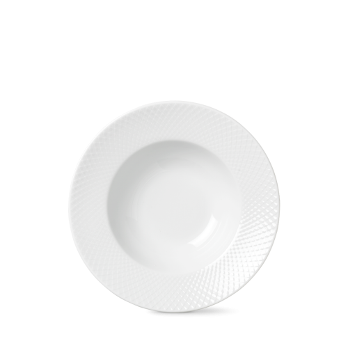 201229 - Talerz do pasty Rhombe, 24,5 cm, biały - Lyngby Porcelain