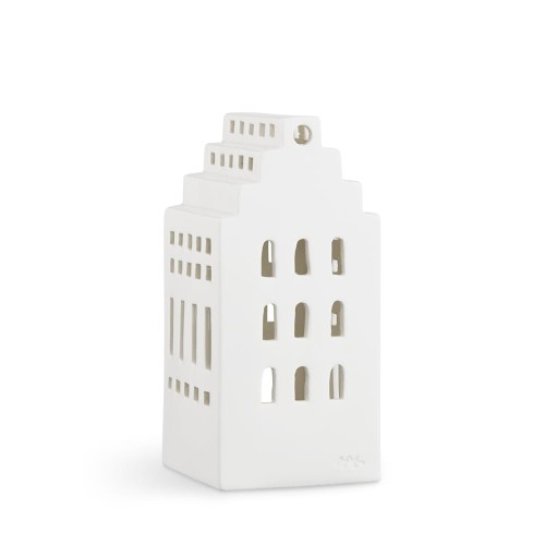 691068 Urbania świecznik na tealight Manor 17 cm, biały - Kahler Design