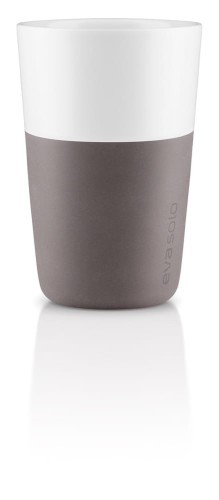 501022 - Porcelanowy kubek do latte, elephant grey, 2 szt - Eva Solo