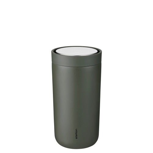 675-26 Stalowy kubek termiczny To Go Click, 0,2l, ciemnozielony - Stelton