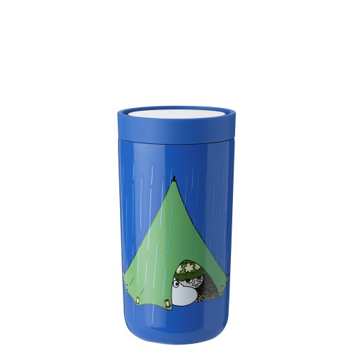 1370-8 Stalowy kubek termiczny To Go Click 0,2l, Muminki, kobaltowy - Stelton